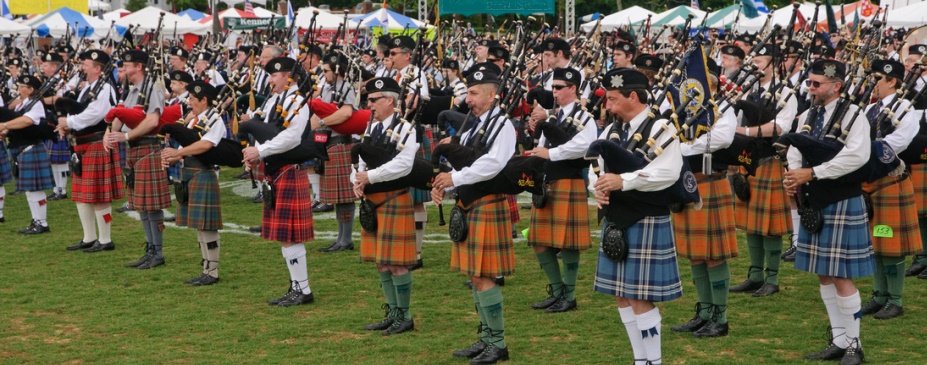massed Pipes and drums